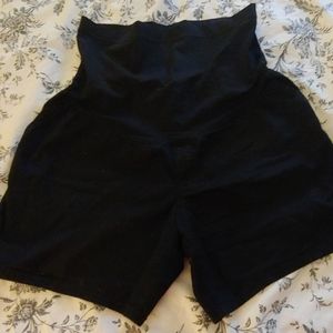 Maternity black khaki shorts